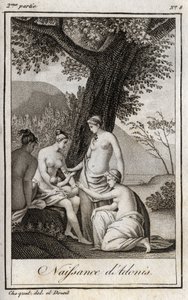 Adonis doğar. Charles Albert Demoustier (1760-1801) tarafından "Emilie