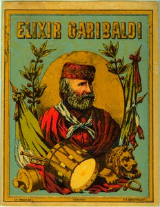 İtalyan vatansever portresi ile Elixir Garibaldi için reklam by Anonymous Anonymous