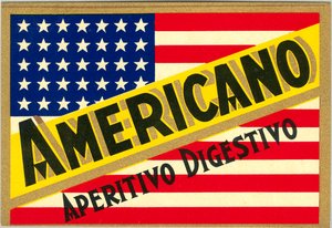 Amerikan bayrağı ile İtalyan kısa içki Americano için reklam by Anonymous Anonymous