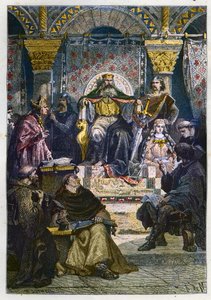 Charlemagne (742 - 814) tahtında Saray Akademisi