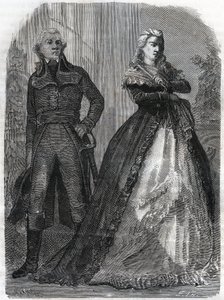 Charles Francois du Perier dit Dumouriez (1739-1823), Kraliçe Marie Antoinette (1755-1793) ile Fransız general. Adolphe Thiers
