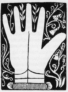 Chiromancia - Satürn Çizgisi - Andre Corvo tarafından “The Art of Chyromance” içinde 1545 gravürü - Özel Koleksiyon by Anonymous Anonymous