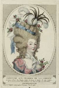 Kuaför Yardımcı Charmes De La Liberte, Anonim. Bakır gravür, sulu boya, c. 1790, Özel Koleksiyon by Anonymous Anonymous