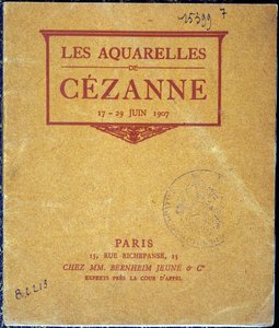 “Les Aquarelles de Cézanne” sergisinin kataloğunun kapağı by Anonymous Anonymous
