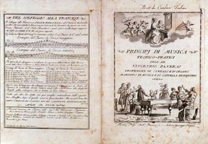 Vincenzo Panerai'nin müzik teorisi el kitabından çift sayfa by Anonymous Anonymous