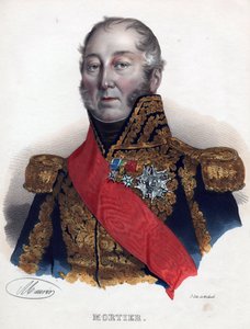Edouard Adolphe Mortier (1768-1835), Fransa Mareşali - Anonim - 1835 - Litografi, suluboya - 32x24 - Özel Koleksiyon by Anonymous Anonymous