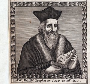 Edward Kelley veya Edward Talbot (1555-1597) - Anonim eser, gravür by Anonymous Anonymous