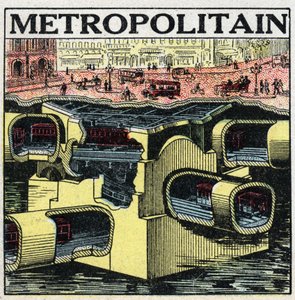 Elektrikli tramvaylar: Metropolitan hatlarını gösteren Paris zemininin kesiti. 1925