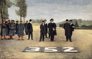 Fransız havacılığı: Hava yollarının izi. Oymak. 6/11/1910 tarihli “Le petit parisien” gazetelerinden biri. Özel koleksiyon. by Anonymous Anonymous