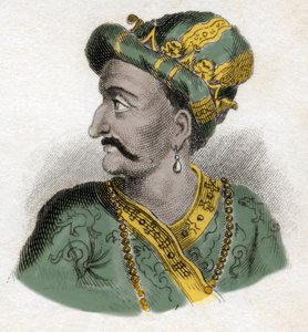 Büyük Moğol (Mogol veya Moğol) (muhtemelen Aurangzeb (1618-1707), Alamgir olarak da bilinir) (Abu Muzaffar Muhiuddin Muhammed Aurangzeb Alamgi) - 19. yüzyıl gravürü - Milanese by Anonymous Anonymous