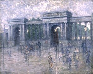 Yağmurlu Bir Günde Hyde Park Kapısı by Anonymous Anonymous
