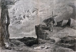 Wagner'in The Ring of the Nibelung'daki The Walkyrie operasının illüstrasyonu by Anonymous Anonymous