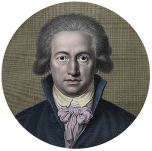 Johann Wolfgang von Goethe (1749-1832). Alman yazar. Gravür 19. C. - Johan Wolfgang Goethe