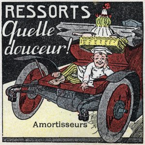 Mekanik çekiş: Bir otomobilin amortisörleri. 1925