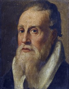 Nicolas de Verone (14eme siecle) - Şair Nicolo da Verona par Anonim portresi, 16. yüzyılın ikinci yarısı. - Ahşap üzerine yağlı boya, 23,5x18,1 - Özel Koleksiyon by Anonymous Anonymous