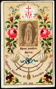 Our Lady of Lourdes dindar görüntü. 20. yüzyıl Özel koleksiyon by Anonymous Anonymous