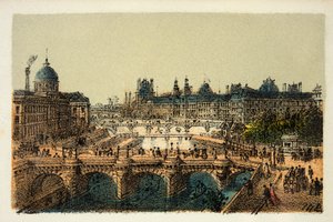 Paris 1874: Pont Neuf, Özel koleksiyon by Anonymous Anonymous
