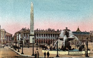 Paris: çeşmeler ve Dikilitaş ile Place de la Concorde