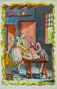 Kan hareketini inceleyen doktor: Albrecht von Haller (1708-1777) 1756, Özel Koleksiyon "kanın hareketi ve kanamanın etkileri üzerine hatırat"ın ön yüzü by Anonymous Anonymous