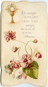 Dindar suret: Efkaristiya, Bedenimi yiyip kanımı içen bende kalır, ben de onda (gravür) by Anonymous Anonymous