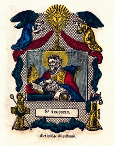 Dindar görüntü: Aziz Augustine (Augustine of Hippo (354 - 430), kilisenin arifesi ve doktoru, Aziz Augustine Kuralı ve İtiraflar