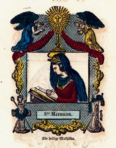 Dindar imaj: Aziz Mathilde. 19. yüzyıl özel koleksiyonunun gravürü by Anonymous Anonymous