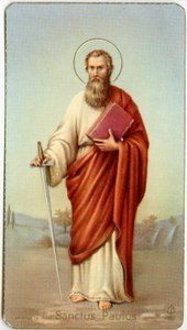 Dindar görüntü: Tarsuslu Aziz Paul (kromolitografi) by Anonymous Anonymous