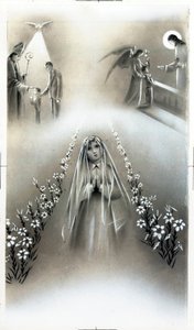 Dindar imaj: cemaat ve inanç mesleği, Hıristiyan dini eğitiminin aşamaları. Özel Koleksiyon Kartı by Anonymous Anonymous