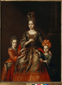 ""Anastasia Naryshkina, Saint Petersburg Valisinin Karısı ve Kızları Alexandra ve Tatyana