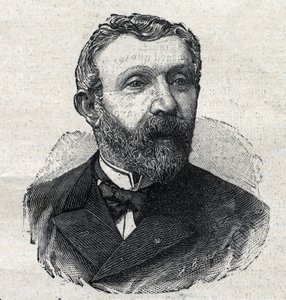 Alfred Mezieres (1826-1915), Fransız edebiyat tarihçisi, gazeteci ve politikacı portresi. "Le Petit Parisien" de gravür by Anonymous Anonymous