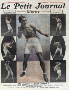 Dünya Şampiyonu unvanı için Amerikalı boksör Jack Dempsey ile mücadele edecek Fransız boksör Georges Carpentier