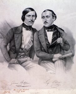 Giovanni Bottesini (solda) ve Luigi Arditi