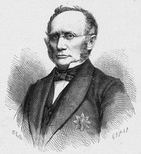 Ludwig Windthorst (1812-1891), Alman Katolik politikacı portresi. Louis-Eugene (Louis Eugene) Louvet