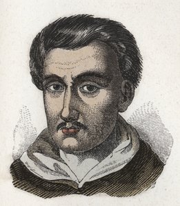Tommaso Campanella (1568-1639), Dominik keşiş ve filozof portresi. Oymak. Özel koleksiyon by Anonymous Anonymous