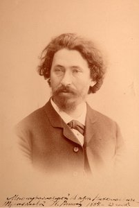 Ressam Ilya Iefimovitch Repine (Ilia Yefimoviç Repin) (1844-1930) portresi. Albümin Fotoğrafı by Anonymous Anonymous