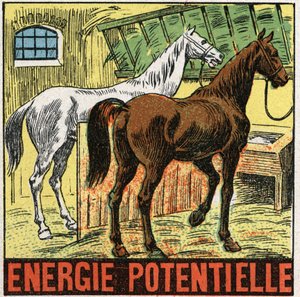 Potansiyel enerji: ahırda dinlenen atlar. 1925