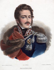 Prens Jozef Poniatowski - Anonim - 1835 - Taşbaskı, suluboya - 32x24 - Özel Koleksiyon by Anonymous Anonymous