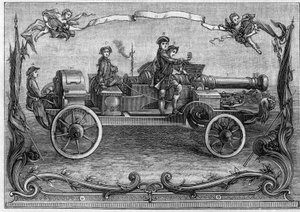 18. yüzyılın ortalarında canavar top projesi. I.W.B. del Gabriel Bodenher “” Sculps tarafından Hollandaca gravürünün dörtte birine indirgeme. et mazeret." "Augustus Vind. (Gaston Tissandier koleksiyonundan bir parça). "" içinde gravür by Anonymous Anonymous