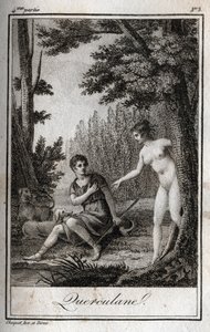QUERCULANES, periler, kanal koruyucular. Charles Albert Demoustier (1760-1801) tarafından "Lettres a Emilie sur la mitolojisinde" 1819