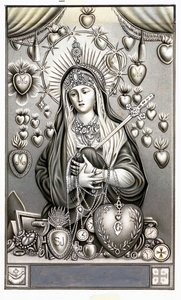 Acı Bakiresinin Temsili, mater dolorosa Dindar Görüntü. 20. yüzyıl Özel Koleksiyonunun ilk çıkışı by Anonymous Anonymous