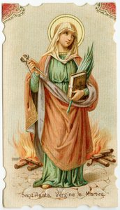 Sicilyalı Aziz Agatha (gravür by Anonymous Anonymous