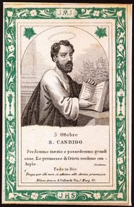 Aziz Candide Dindar resmi. Kartpostal. 20. yüzyılın başı. Özel koleksiyon by Anonymous Anonymous