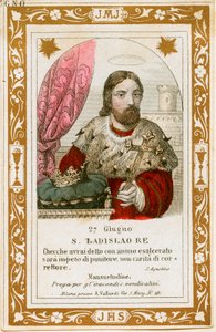 Macaristan Aziz Ladislaus I (gravür by Anonymous Anonymous