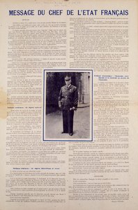 İkinci Dünya Savaşı ve Vichy rejimi: Fransız devlet başkanı Philippe Petain