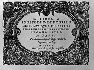 Fransız şair Pierre de Ronsard