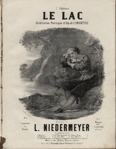 “” Le Lac “” için notalar Meditasyon Şiiri Alphonse de Lamartine, Müzik Abraham, Louis Niedermeyer Özel Koleksiyon. by Anonymous Anonymous