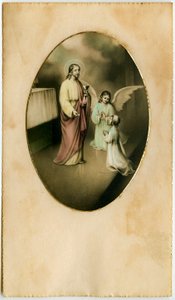 Eucharist, Komünyon, Sunak Ayini: İsa'nın önünde bir çocuk (gravür) by Anonymous Anonymous