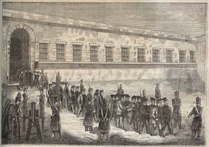 19. yüzyılda Rochefort hapishanesi. Pierre Zaccone (1817-1895) (Colonia Penale - Ceza kolonisi). Özel koleksiyon. by Anonymous Anonymous