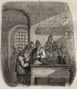 19. yüzyılda Brest hapishanesinin kantini. Pierre Zaccone (1817-1895) (Colonia Penale - Ceza kolonisi). Özel koleksiyon. by Anonymous Anonymous
