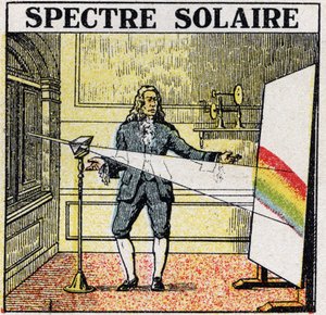 Renkler: Isaac Newton (1642-1727) tarafından incelenen güneş spektrumu. 1925